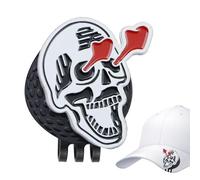Golf Ball Marker - Funny Skull Markers with Metal Hat Clip, Metal Shaped Golf Accessory | Skeleton for Men and Women Ideal for Suits