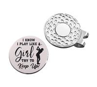 Golf Ball Marker Hat Clip,Golf Marker Hat Clip | Magnetic Golf Ball Markers - Golf Ball Marker with English Word, with Hat Clip, Clip
