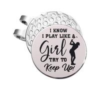 Golf Ball Marker Hat Clip - Magnetic Golf Marker | Golf Hat Clip Marker with English Words | Portable Golf Accessories with Hat Clip