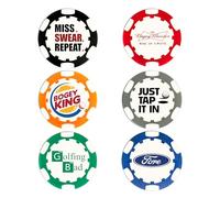 Golf Ball Marker Poker Chips | 6 Pack | Choose Your Golf Gift Set | Golf Marker Mens Gifts | Funny Golf Gifts | Funny Golf Accessories for Men | Womens Golf Accessories