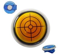 Golf Ball Marker Round Cap Clip Mark with Level Function, Portable Removable Attaches, Easily to Golf Cap, Golfs Training Tool Ball Line Marker Accessory (Yellow)