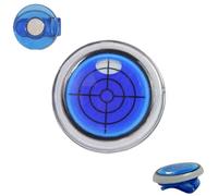 Golf Ball Marker Round Cap Clip Mark with Level Function, Portable Removable Attaches, Easily to Golf Cap, Golfs Training Tool Ball Line Marker Accessory (Blue)