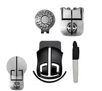 Golf Ball Marker, Trident Alignment Template, Golf Ball Line and Drawing Marker Set, for Golfers for Practice at Tournaments, in the Club, on the Driving Range, Course and Putting Green