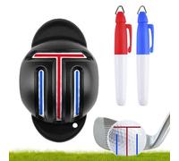 Golf Ball Markers - 2 Pieces Golf Ball Marker Pen And 1 Piece Golf Ball Alignment Tool | Golf Accessories For Men Golf Marker Tools | Ball Marker Alignment Aid For Men Women Outdoor Golf Training