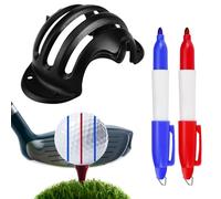 Golf Ball Markers - 2 Pieces Golf Ball Marker Pen And 1 Piece Golf Ball Alignment Tool | Golf Accessories For Men Golf Marker Tools | Ball Marker Alignment Aid For Men Women Outdoor Golf Training