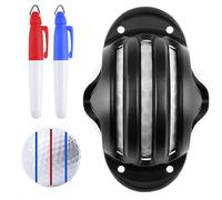 Golf Ball Markers, Golf Ball Liner Template, Fade-Resistant Golfs Marker And Lines Tool With 2 Multi-Colour Marker Pens, On-Course Accessories, For Family Friends Colleagues