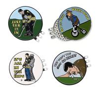 Golf Ball Markers with Magnetic Hat Clip, 4pcs Funny Golf Hat Clip Marker Golf Ball Marker Holder Men Women Golfer Gifts Golf Sports Court Accssories for Golf Gloves Hats Bags Caps Visor Belt Pocket