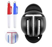 Golf Ball Marking Template, Golf Ball Alignment Marking Tool - Quick Drying, Fade-resistant Golf Ball Line Marker, Golf Ball Marking Tool with Reversible Golf Design and 2 What