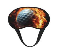 Golf Ball on fire Sleep Mask for Side Sleeper Eye Mask for Sleeping Light Blocking Soft Breathable Sleep Eye Mask for Women Men Adjustable Elastic Strap Travel Nap Blackout Eye Shade Cover