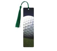 Golf Ball Pattern Bookmark, Wooden Bookmarks for Book Lovers Handmade Wood Book Mark with Tassel Reading Page Markers Ornament Wooden Gift Tags Labels for Craft Decorations