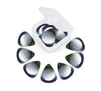 Golf Ball Pattern Guitar Picks 12 Pack Thin, Medium & Heavy 3 Different Thickness Celluloid Guitar Plectrums with Storage Box Personalized Guitar Pick for Acoustic Guitar, Bass