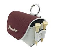 Golf Ball Pocket - Magnetic PU Leather Golf Ball Pouch, Durable Color Block Design | Leather Golf Ball Holder For Men With Strong Magnetic Closure, Compact Golf Tee Holder Pouch, Golf Cart Accessory F