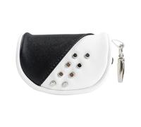 Golf Ball Pouch - PU Leather Golf Poue | Portable Carrying Traits Holder | Sports Accessories | Ball Holder Bag Sack Collector with Buckle for Men Women SPOR