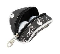 Golf Ball Pouch | Skull Pattern Golf Tee Bag - Sports Accessories, Golf Accessory Holder for Men and Women, Storage Carry Pouch, Store 2 Balls and 1 Tee