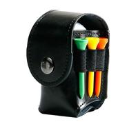 Golf Ball Pouch Tee Holder - Waist Clip Bag, Balls Pocket | Golfs Sports Utility Pouch with Tee Slotsball Compartments, Leather Belt Caddy with Divot Tool for Driving Range and Match Play