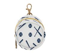 Golf Ball Print Blue and White Baby Boy Pacifier Case Holder Portable Wristlet Wallet Key Holder, Travel Accessories caja para chupones de