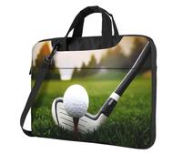 Golf Ball Print Ultra-Thin Laptop Bag 15.6 Inch With Shoulder Strap, Waterproof Computer Case Sleeve For 13, 14, 15.6 Inch Laptops,Portable Briefcase Messenger Bag For Men Women