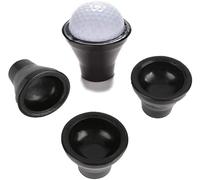 Golf Ball Retriever Suction Cup Picker Grip Pick Up Tool Value 4 Pack, Golf Ball Retriever Sucker Grabber Back Saver Put On Putter Grip for Golfers (4 Pack Rubber Golf Ball Suction Cup)