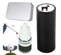 Golf Ball Stamp Kit - Refillable Ink Reusable Metal Golf Stamp,Reusable Ball Marking Stencil and Marker, DIY Your Balls, Golfer Gift for Dad Boyfriends
