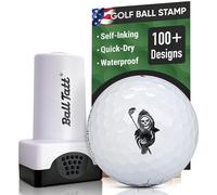Golf Ball Stamp, Self-Inking Golf Ball Stamper, Golf Ball Marker, Reusable Golf Ball Marking Tool to Identify Golf Balls, Golfer Gift, Golfing Accessories for Men and Women, (Grim Golfer)