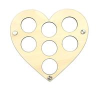 Golf Ball Stand Holder - 9X8Inches Wooden Wall Mount Display Rack Golf Ball Stand Holder,Space-Saving Golf Ball Display Torched Heart-Shaped Wall Rack for Golfers