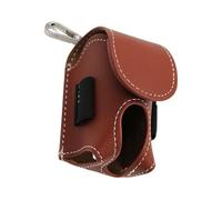 Golf Ball Storage Bag - PU Leather Water Resistant Holder, Portable Lightweight Keychain Design | Perfect for Driving Range Course Tournament Events Practice Travel Carry Accessories Use