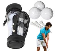 Golf Ball Storage - Durable Tee Holder Pouch, Lightweight Sports Bag | Long Lasting Use Golf Ball Keeper, Compact Outdoor Organizer, Belt Clip Case, Course Equipment Carrier, Golfing Gear Holder