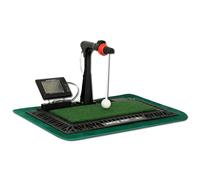 Golf Ball Swing Trainer Mat, Golf Swing Training Hitting Mat, Golf Ball Practice Simulator Mat, Portable Golf Hitting Exerciser Mats with Panel Digital Screen & Auxiliary Voice for Indoor Outdoor