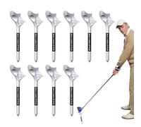 Golf Ball Tee - Tee Holder With 10-Degree Tilt Design | Golf Accessories For Reducing Side Spin & Friction | Improves Distance, Accuracy & Keeps Ball Path Consistent, Pack Of 10 Premium Tees