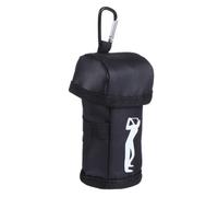 Golf Ball Waist Pouch Holds Three Balls with Zipper and Metal Buckle | Polyester Carry Design, Clip-on Attachment for Belt Loops, Hands-free Transport around Golf Course or House