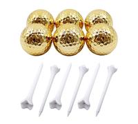 Golf Balls - Gold Plated Golf Ball, Double Layer Ball | Portable Golden Golf Ball Set, Golf Accessories for Players, Durable Golf Balls for Practice, Golden Ball Set for Golf Enthusiasts