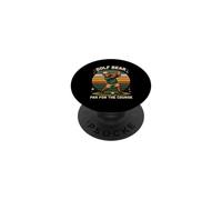Golf Bear Par For The Course Cartoon PopSockets Adhesive PopGrip