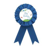 Golf Big Sister Badge Pin, Golf Sister to Be Button Pin, Blue Rosette Let's Partee Birthday Girl Award Ribbon Button for Girls, Sport Themed Baby Shower/1st Birthday Party Supplies