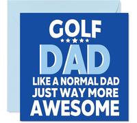 Golf Birthday Card for Dad - Awesome Dad Sports - Happy Birthday Card for Men, 145mm Male Greeting Cards