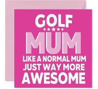 Golf Birthday Card for Mum - Awesome Mum Sports - Happy Birthday Card for Women, 145mm Female Greeting Cards