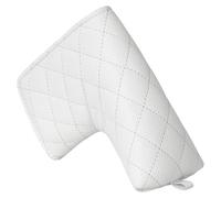 Golf Blade Ping-type Putter Head Cover Magnetic Closure Golf Club Protector Simple White Pu Leather