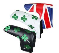 Golf Blade Putter Cover Mallet PU Leather for Golf Putter Club Protector fits All Putters Portable and Durable Color Black White Blue Red Pattern (UK Flag)