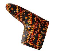 Golf Blade Putter Cover Mallet PU Leather for Golf Putter Club Protector fits All Putters Portable and Durable Color Black White Blue Red Pattern (Gold)