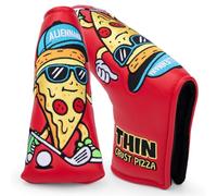 Golf Blade Putter Cover, Pizza Style Elegant Embroidery Premium Leather Blade Putter Headcover Putter Head Covers for Scotty Cameron Ping Taylormade Odyssey