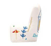 Golf Blade Putter Headcover Club Head Cover Protection Waterproof White