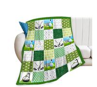 Golf Blanket Cozy Soft Golfing Throw Blanket Golf Gifts for Men Golfers Warm Plush Fluffy Stuff Lightweight Fleece Flannel Gifts Blankets for Women Kids Adults 80"X60"