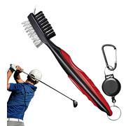 Golf Brush And Groove Cleaner,Ergonomic Golf Grip Cleaner with Retractable Zip-line - Sports Fan Equipment for Vacation Driving Range Practice Cart Travel Course