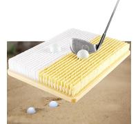 Golf Bunker Practice Mat, Portable Bunker Chipping Mat, Golf Simulator for Hitting Realistic Firm and Soft Sand Pit Shots Training Aid for Home Indoor Outdoor Practice, 15.55” x 11.61”