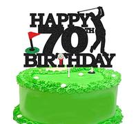Golf Cake Toppers,70th Happy Birthday Cake Toppers,Golf 70th Happy Birthday Cake Decorations for Golf and 70th Themed Birthday Party