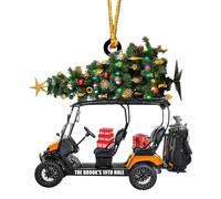 Golf Cart Christmas Decoration, Golf Cart Ornaments for the Christmas Tree - 2D Acrylic Golf Lovers Christmas Decoration Golf Cart Pendant for Christmas Tree Decoration
