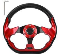 Golf Cart Club Car Steering Wheel, Fit EZGO TXT RXV, Club Car DS Precedent Tempo, Yamaha G2-G29 Most Golf Cart, Universal Golf Cart Steering Wheel, Ergonomic Design, D Shape Design