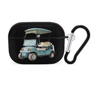 Golf Cart Compatible with Airpod Pro Case Cover Skin with Keychain