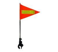 Golf Cart Flagpole Mount Telescopic Pole Reflective Strip Flexible Adjustable Stainless Steel Nylon for Club Vehicles Boats Motorcycles Wheelchairs Ou, Round Top 20x30cm