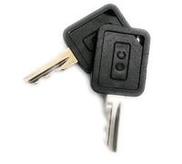 Golf Cart Keys Club Car Replacement 1B (2), Black & Silver, S