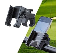 Golf Cart Phone Mount Universal, Black Square Tube Phone Holder for Golf Cart Accessories, Adjustable Smartphone Cradle, Hands-Free Device Mount